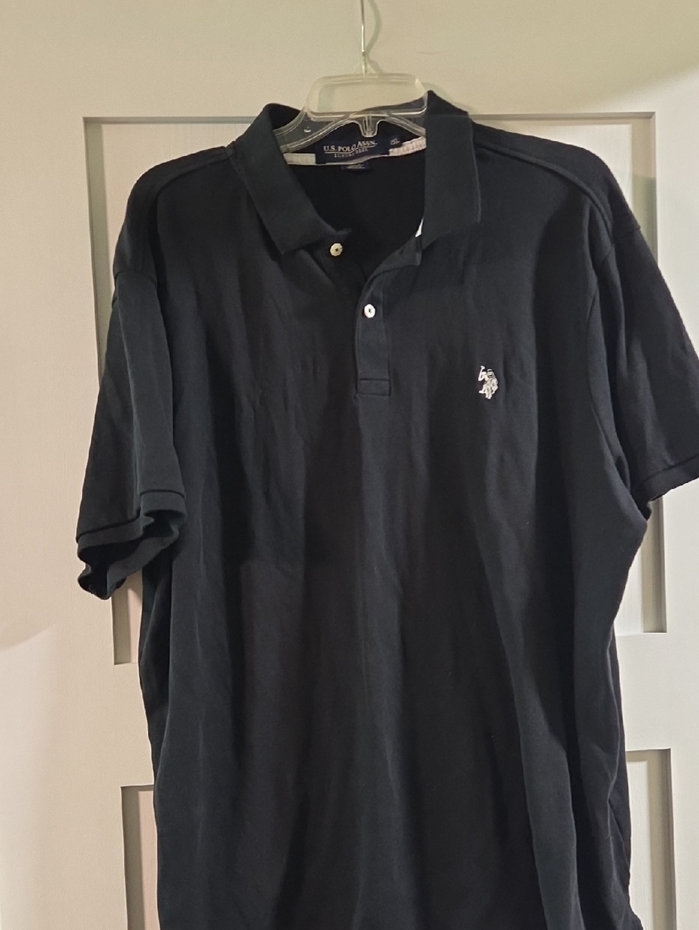U.S. Polo Assn. Black Short-Sleeve Polo with Embroidered Logo